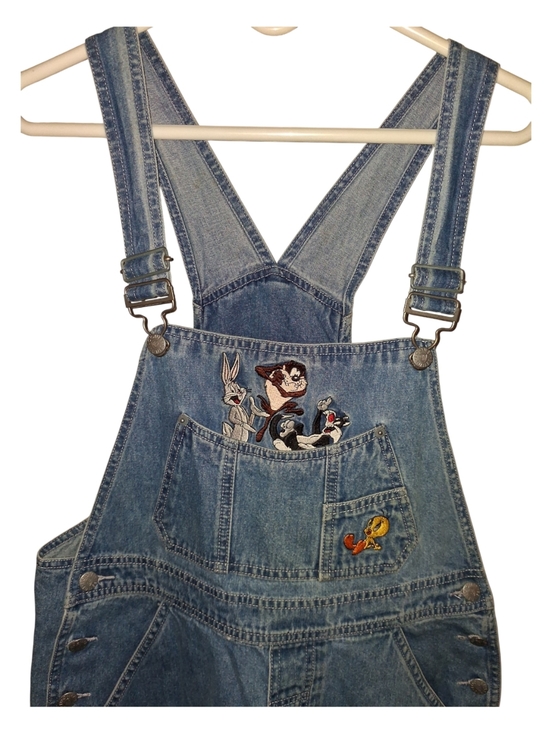 Warner Bros. Denim - Vintage Looney Tunes Denim Overalls Warner Bros Studio Adult M Bugs Bunny Tweety